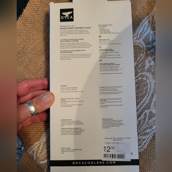 🛒🛍️💥New in box Orca reusable stainless steel and silicone 4 pack of st - Picture 3 of 3